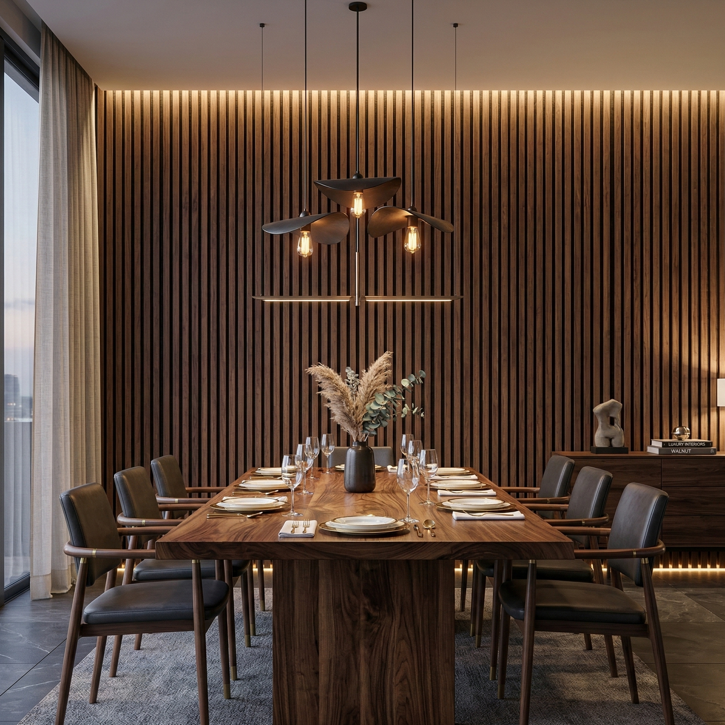 Premium Acoustic Slat Wall Panel – 270 × 110 cm - Aeki