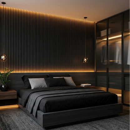 Premium Acoustic Slat Wall Panel – 270 × 110 cm - Aeki