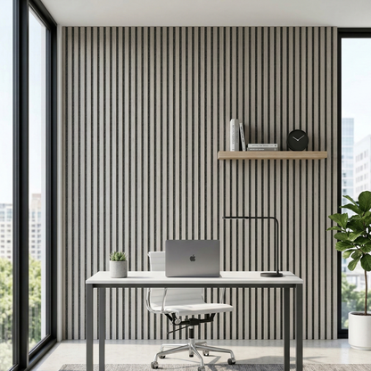 Premium Acoustic Slat Wall Panel – 270 × 110 cm - Aeki